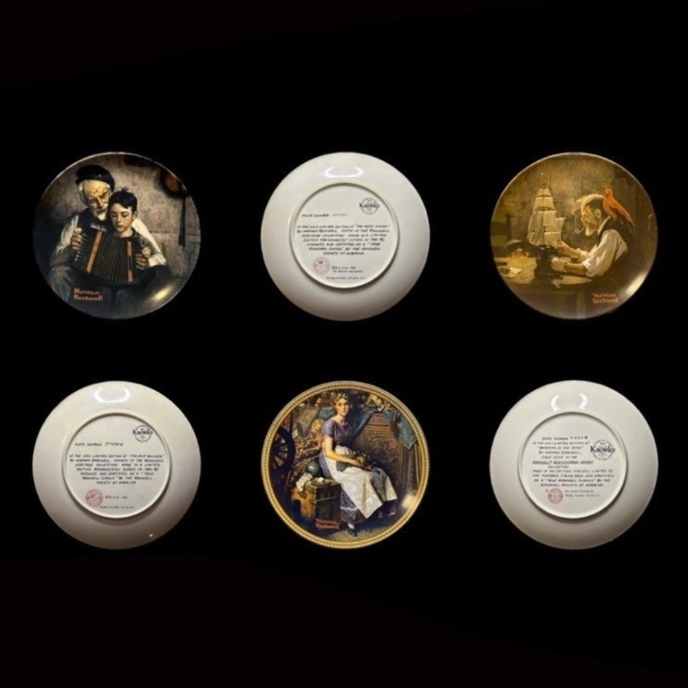 Vintage Norman Rockwell Collectible Decorative Plates
